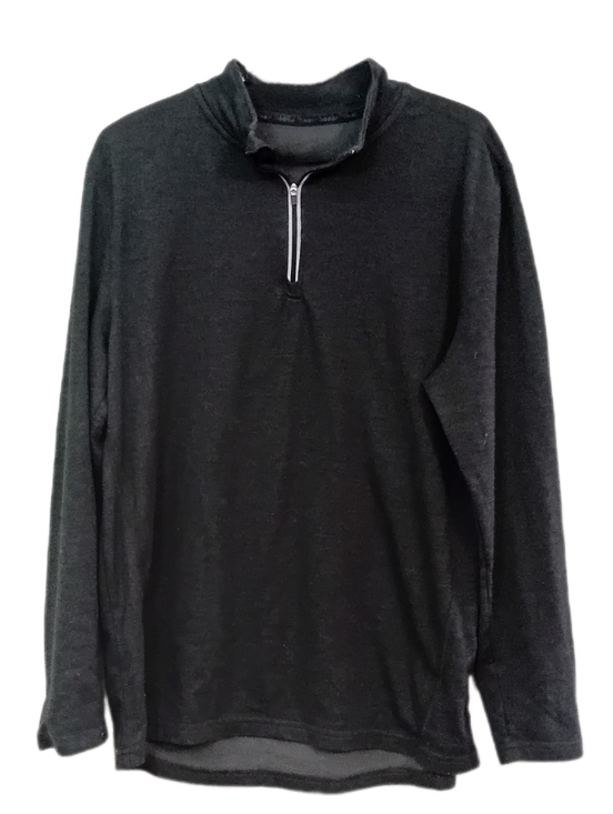 Windriver Tops - Men's Charcoal Half-Zip Long Sleeve Pullover